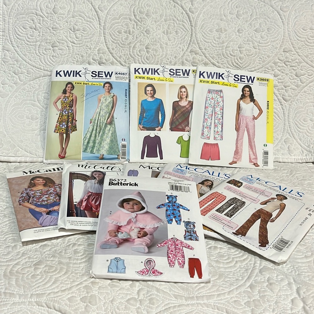 McCall’s, Kwik Sew‎ and Butterick patterns